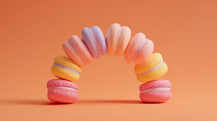 Ultra-Minimalist Macaron Arch Graphic Element for Brand Identity, Digital Media, and Kids' Packaging Design