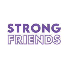 STRONG FRIENDS LETTER LOGO VECTOR TEMPLATE