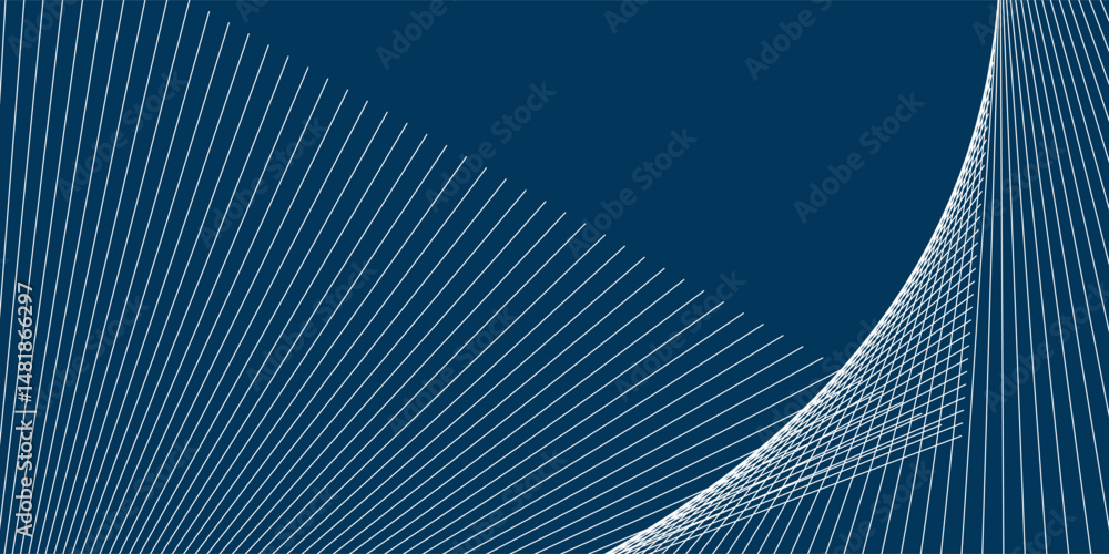 Poster a modern abstract background featuring rotating parallel line groups on a blue backdrop. the dynamic