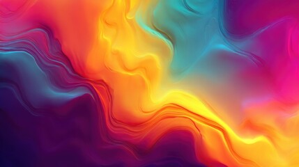 Vibrant, flowing abstract design with a blend of vibrant colors and dynamic movement