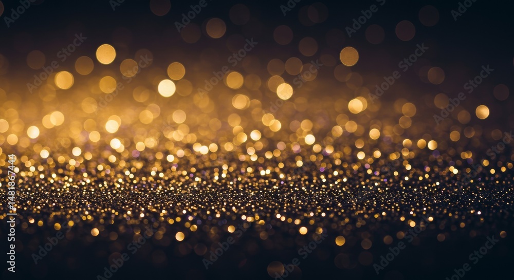 Poster abstract background gold glitter texture with bokeh effect