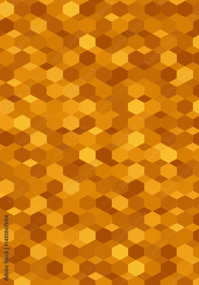 Poster abstract background gold hexagon pattern