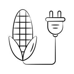 Ready to use hand drawn icon of biomass energy