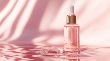 3d collagen skin serum and vitamin molecule illustration on soft pastel background featuring skincare cosmetic concept with hydrating essence and anti-aging solution in a clean minimal rendering