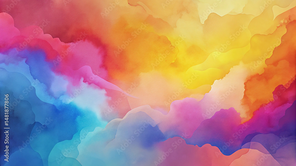 Poster watercolor abstract background with soft colors for graphic design projects