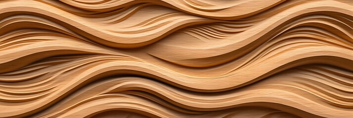Elegant wavy embossed seamless pattern