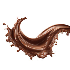 Chocolate Splash Art - A Rich and Delicious Beverage , isolated on white background png