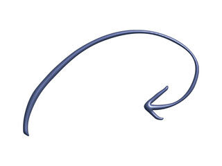 3d arrow symbol. Business clipart. Single element for design