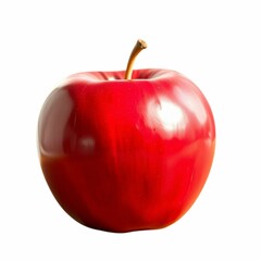 Fresh red apple isolated on white background