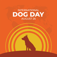 International dog day celebration background. August 26.