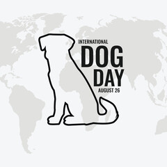 World dog day celebration. Flat illustration design.