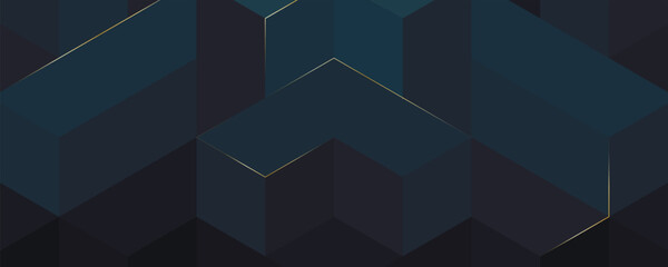 Elegant Dark Geometric Background with Gold Lines for Luxury Design and Branding