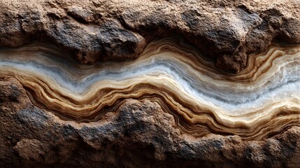 Natural edge marble sheet in beige with organic swirls, displaying earthy textures in HD