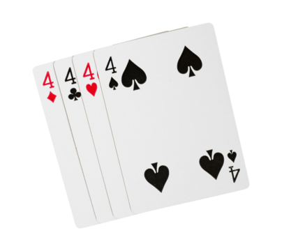 playing cards element isolated top view