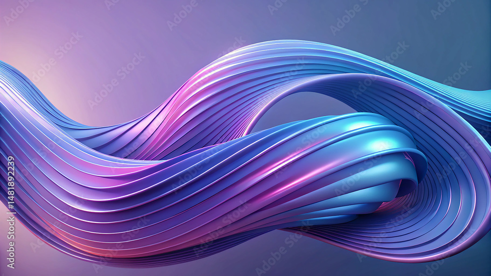 Aufkleber elegant motion curve lines flowing in abstract 3d background design