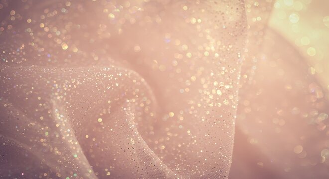 Fototapeta Abstract Background Iridescent Glitter Texture on Soft Pink Gold