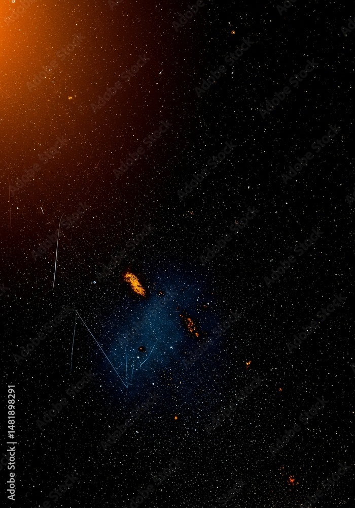 Aufkleber abstract background of colorful nebula in deep space