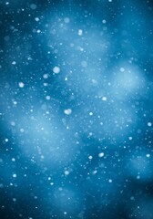 Obraz premium Abstract Background of Falling Snowflakes in Blue