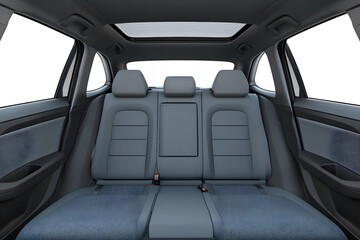 Clean car interior rear seats