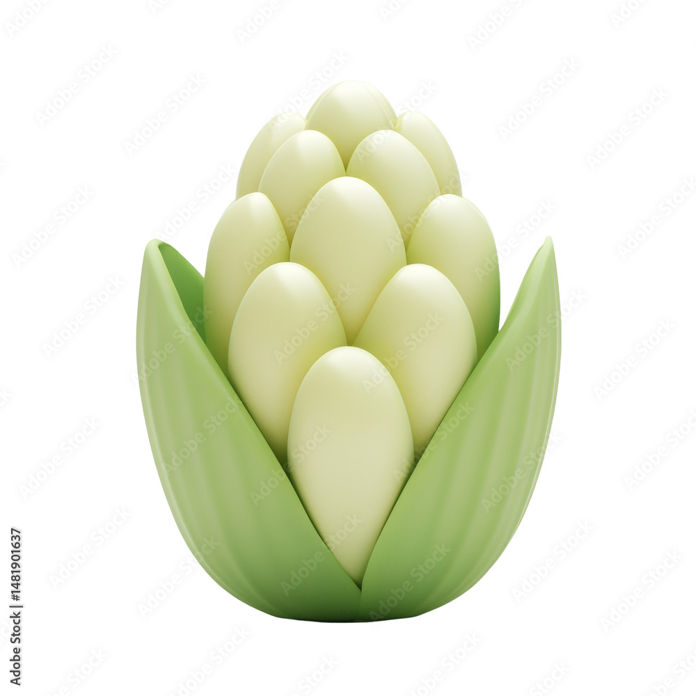 Aufkleber stylized corn cob illustration: a simple and eye-catching design element