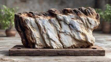 Natural edge marble sheet in off-white with subtle veins, with realistic surface grains and veins
