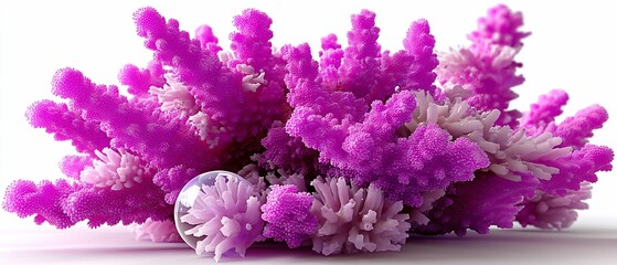 Vibrant, stylized coral cluster