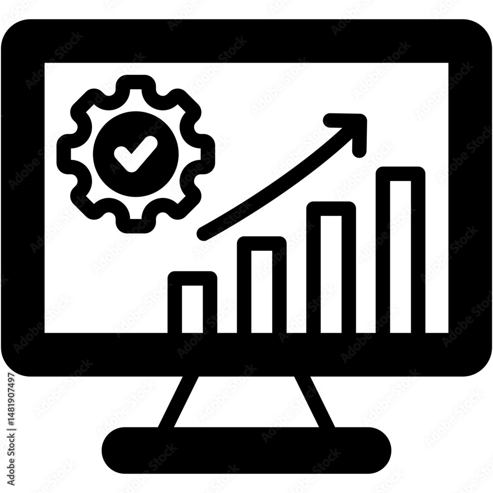 Poster data driven decision icon