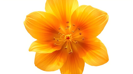 beautiful close up flower isolated, white background