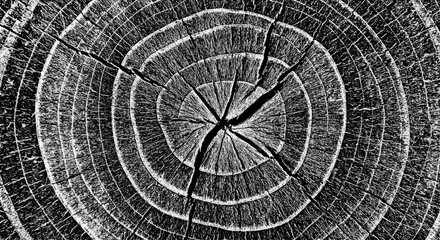 Abstract Background Photo of Cracked Wood With Rings