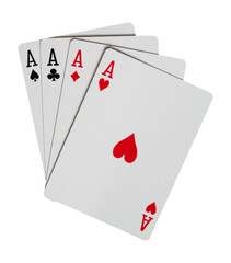 four playing card isolated element