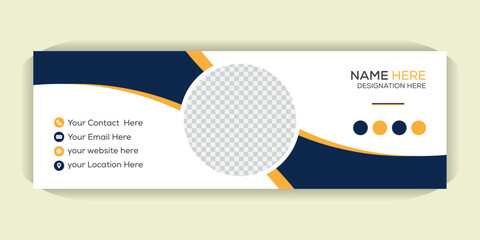 Modern Business Email Signature, Creative and Editable Template, Professional Email Signature Template, Corporate, Modern and Customizable
