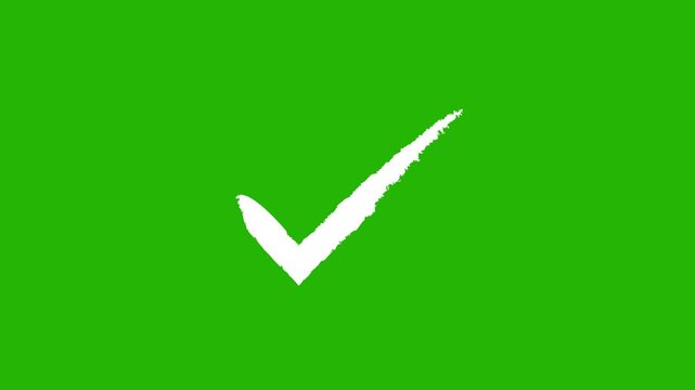 white color approved icon transparent background, right check mark, select tick mark, confirm, success , approved, yes icon signs, right mark. check box animation, Cheek mark icon green background.