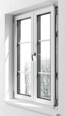 Fototapeta premium Daylight through modern white panel window high resolution picture