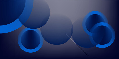 Minimal geometric background. Blue elements with fluid gradient. Cool background design for posters. Eps10 vector