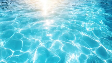 Obraz premium Realistic blue water surface texture from standard swimming pool outdoor photography bright daylight