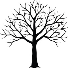 Obraz premium vector tree silhouette