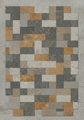 Abstract Background Pixelated Stone Tile Texture