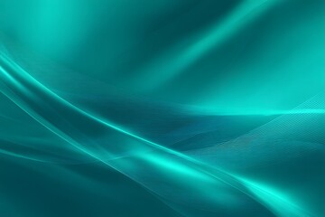 Teal abstract background with digital waves and soft flowing lines.