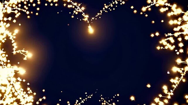 Golden Sparkles Festive Background Video