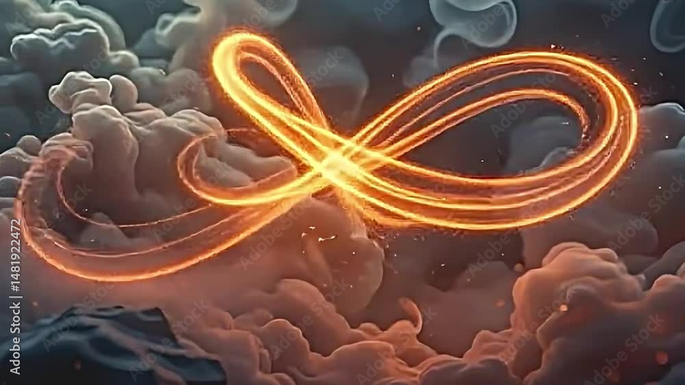 Aufkleber digital artwork that blends vibrant orange glowing yellow hues creating dynamic ethereal atmosphere.