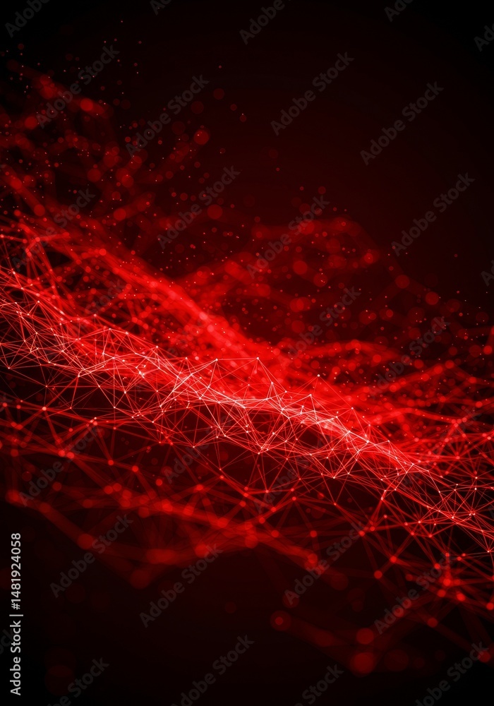 Aufkleber abstract background red digital network technology