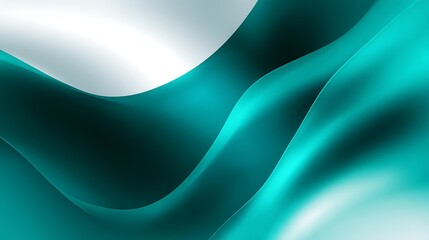 Teal abstract background with soft geometric flow and crisp edges.