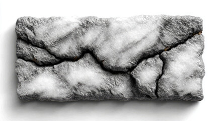 Black and white stones form an old, isolated wall