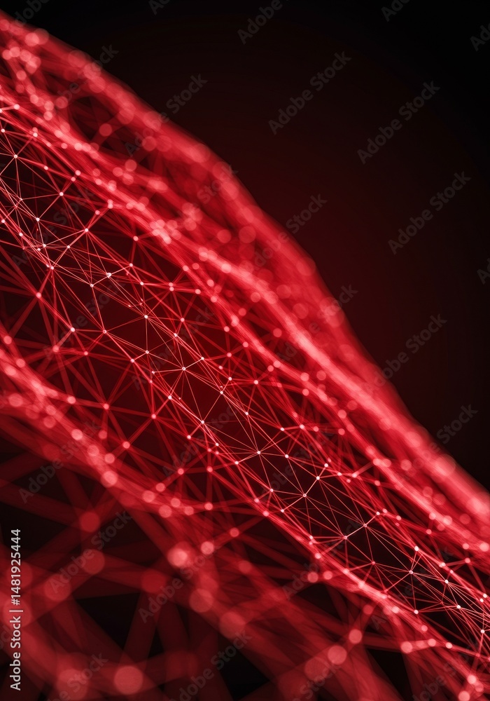 Aufkleber abstract background red network connection technology illustration