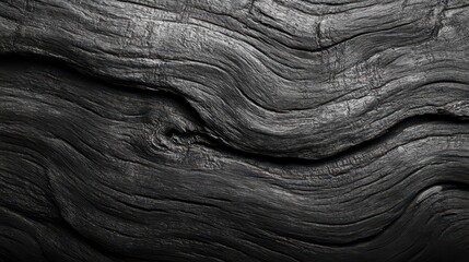 Textured abstract close-up of dark weathered wood grain surface