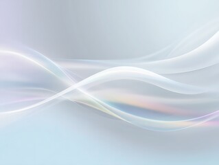 White abstract background with digital waves and subtle hues.