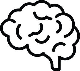 Human brain icon with editable stroke