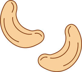Cashew nut vector icon