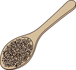 Chia Seeds Vector Design Icon Style