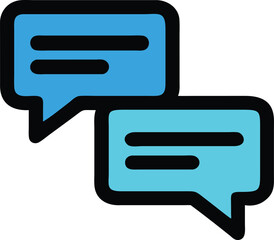Chat Bubble Icon Vector – Speech Message Symbol for Communication Apps